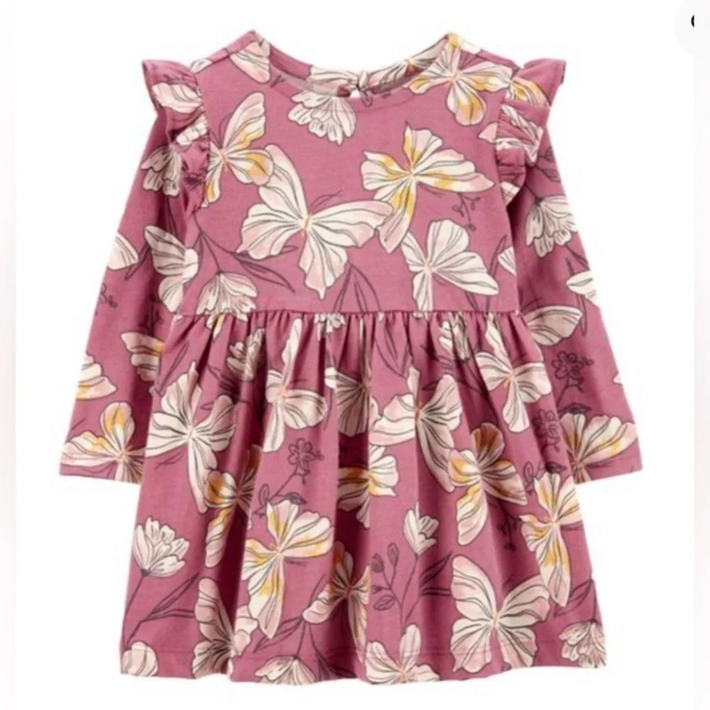 Brand New Baby Butterfly Jersey Dress with Diaper Cover, 24 Months, NWT